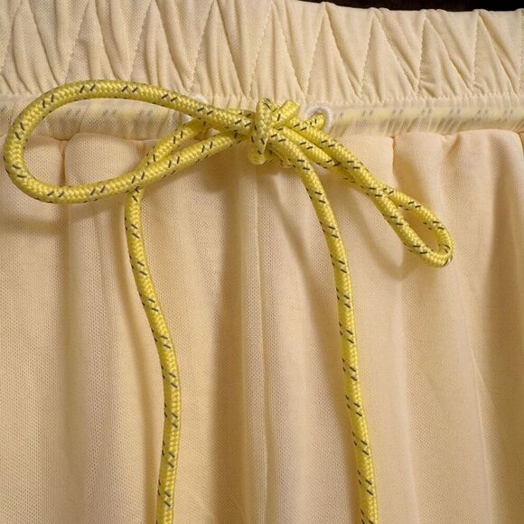 Free People Movement Double Vision Yellow Mesh Athletic Long Shorts Small NWOT - Picture 6 of 8